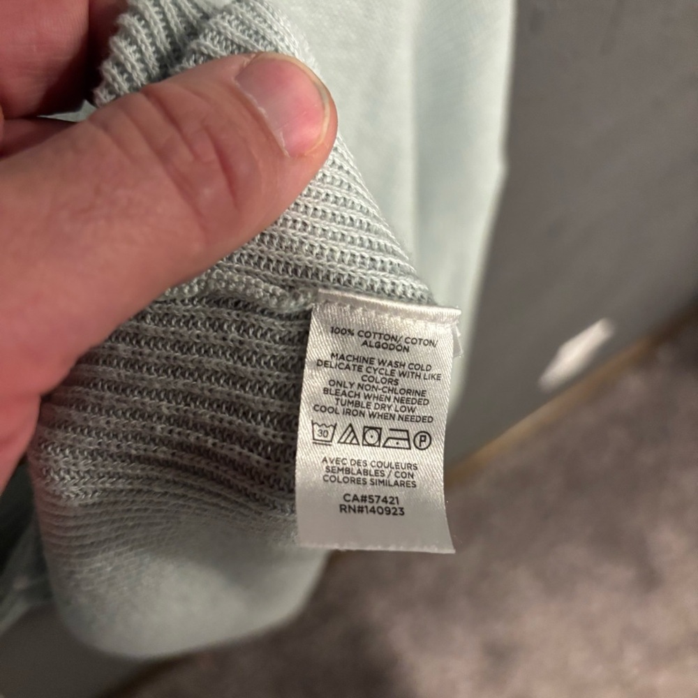 LOFT Women's Soft Blue V-Neck Sweatshirt - Picture 4 of 5